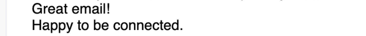 Real reply screenshot from cold outreach campaign