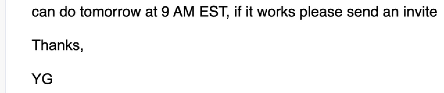 Real reply screenshot from cold outreach campaign