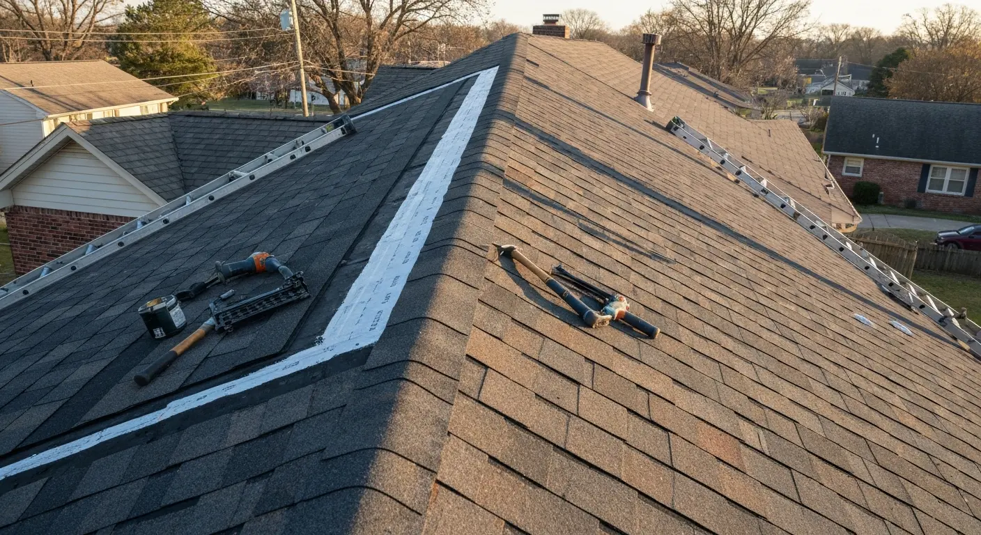 Roofing repair work in Monroe