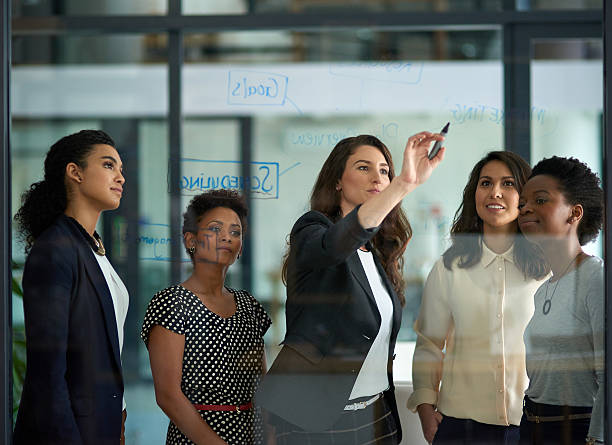 Professionals discussing business strategies
