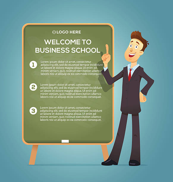  Insurance agent drawing successful traits on a chalkboard -