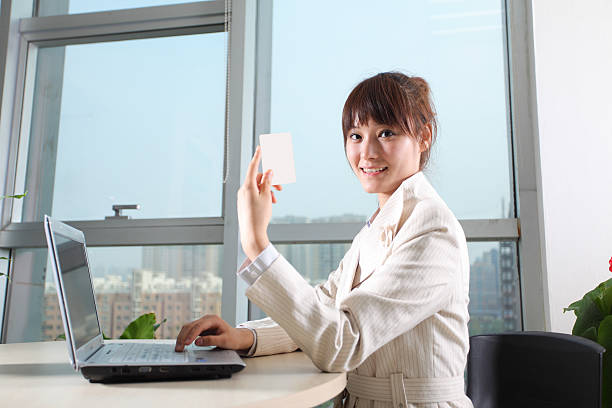Example of building a personal brand - laptop and business cards