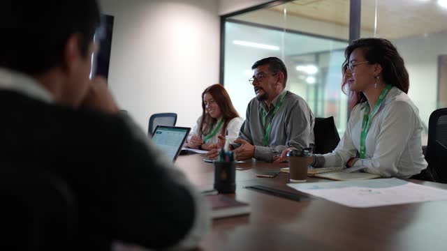 Group of insurance agents attending training session