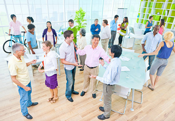 Entry level insurance agent networking and building relationships with local communities.