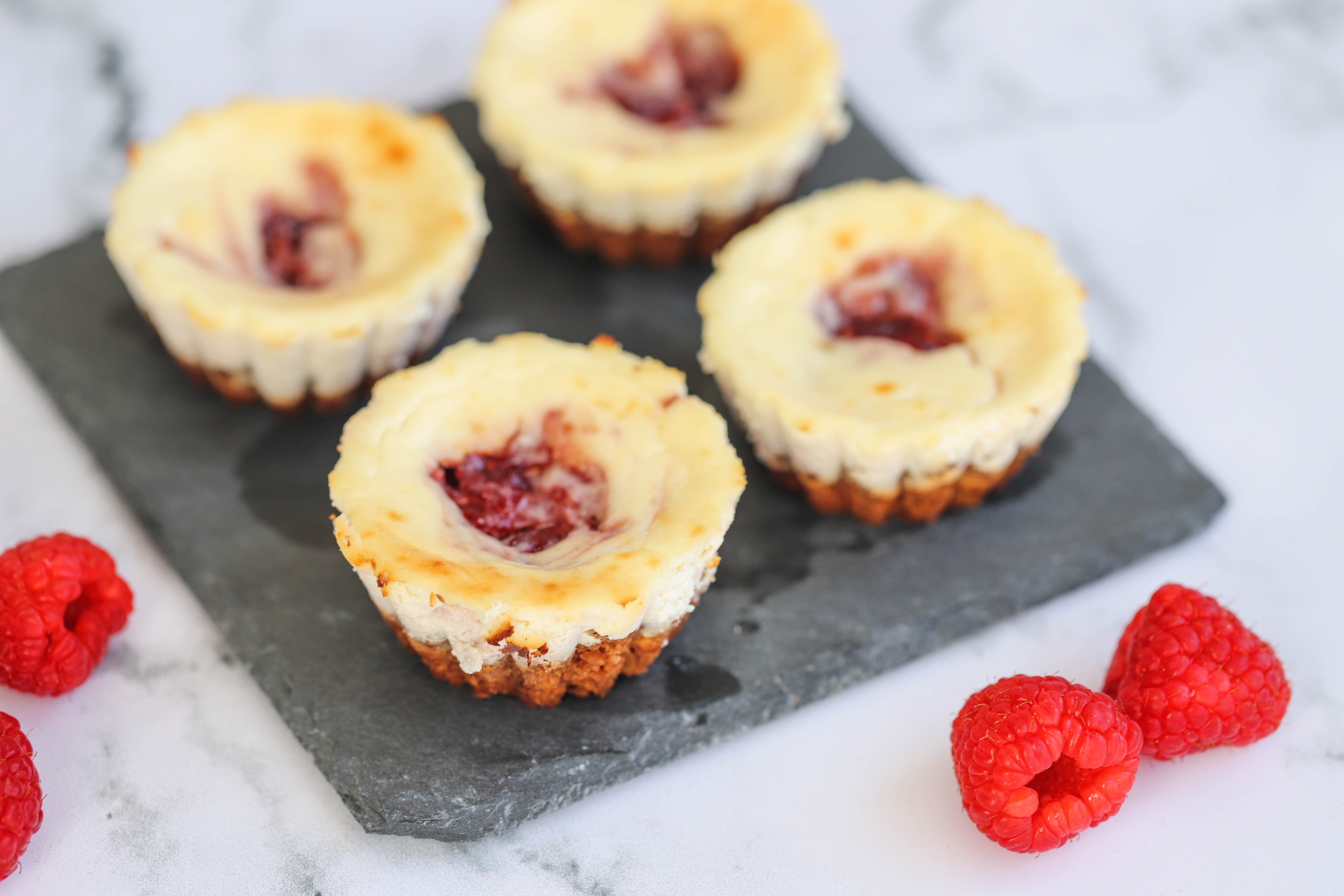 Mini Raspberry Cheesecakes