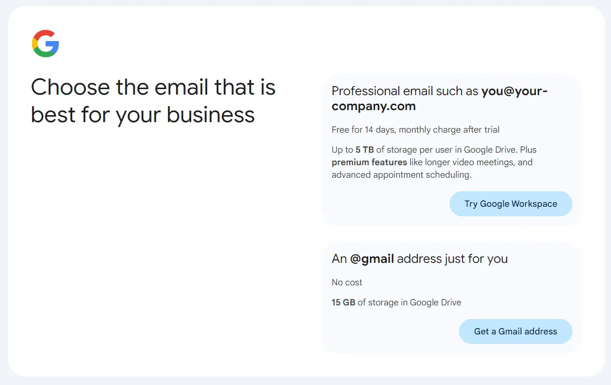 Get a Gmail Account Get a Gmail Account