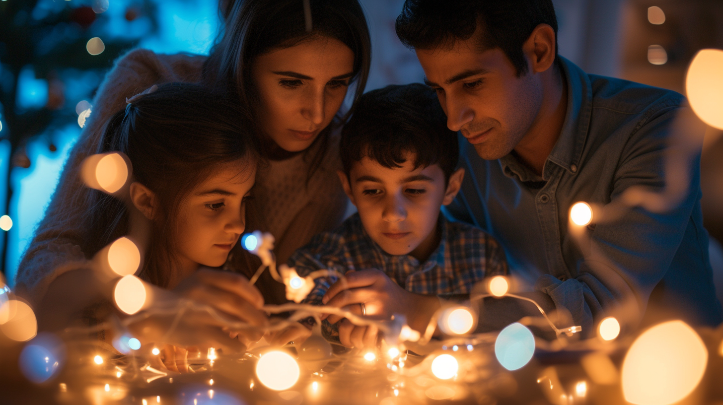 A Soligo Solar family turning off lights and unplugging devices to conserve energy at home. A Soligo Solar family turning off lights and unplugging devices to conserve energy at home.