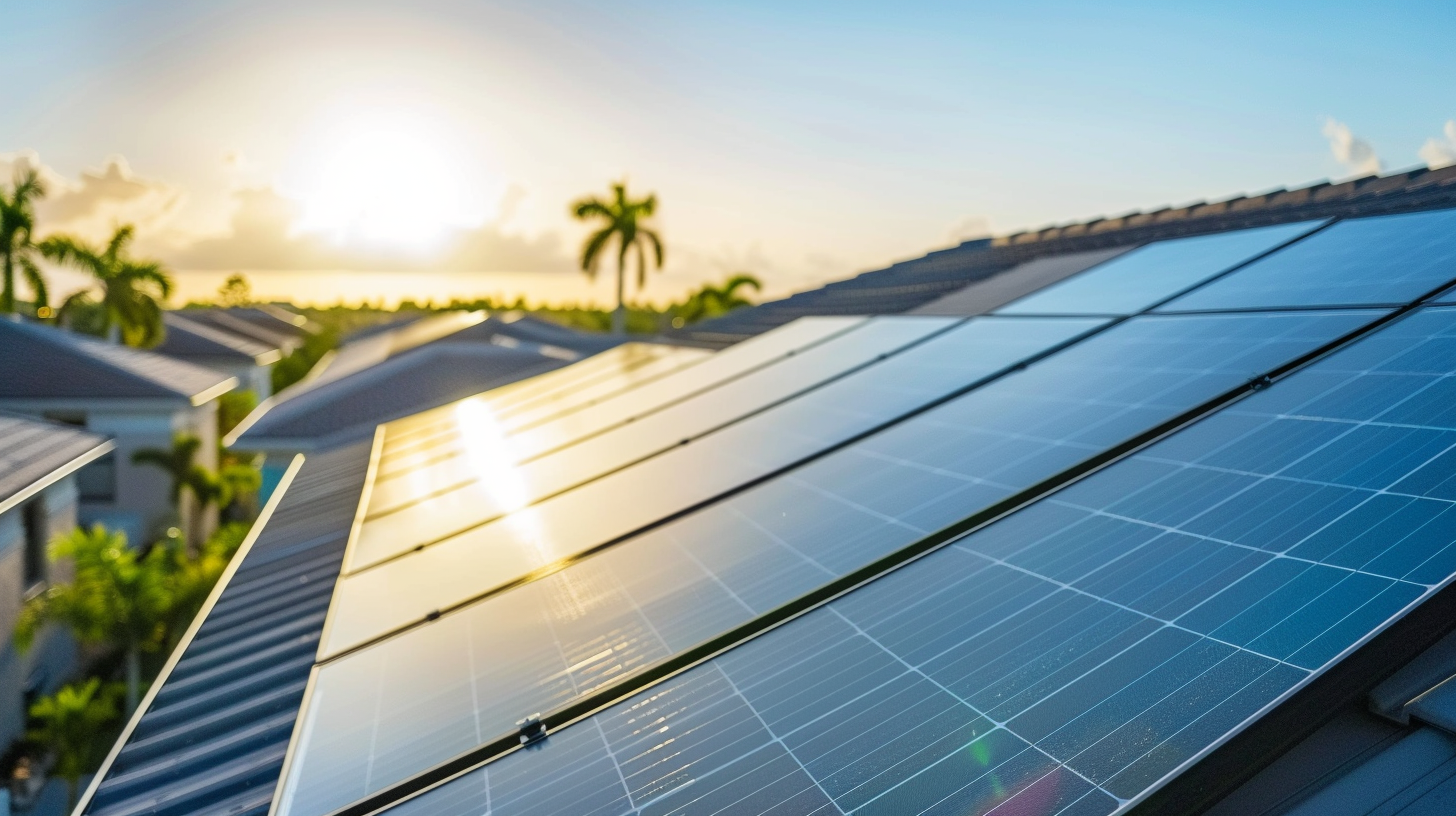 Soligo solar panels near the Florida coast, showing salt buildup from the ocean breeze. Soligo solar panels near the Florida coast, showing salt buildup from the ocean breeze.
