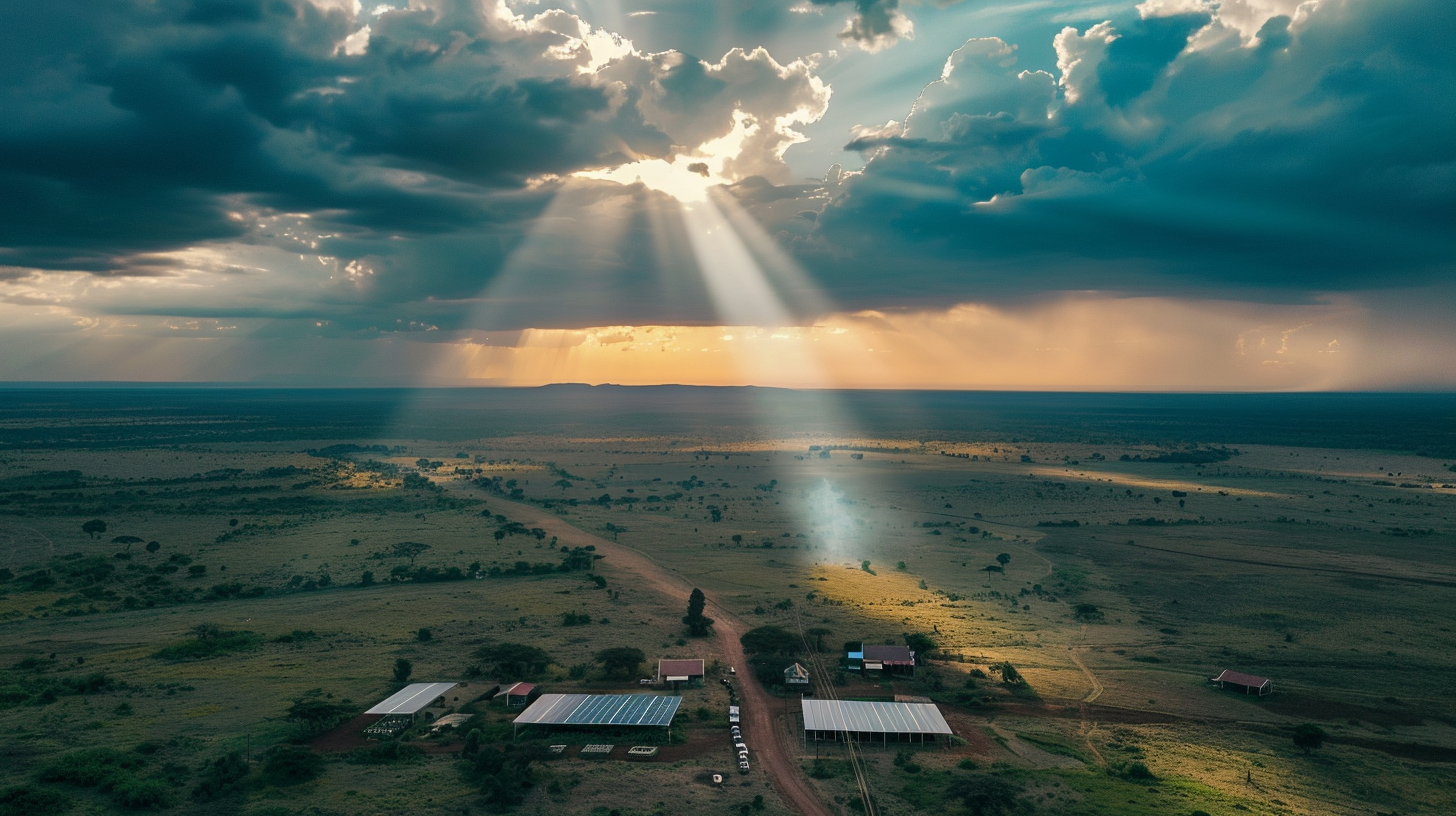 A sunset over Soligo's Charity Partner, GivePower's solar water farm in Kiunga, symbolizing hope and renewal. A sunset over Soligo's Charity Partner, GivePower's solar water farm in Kiunga, symbolizing hope and renewal.