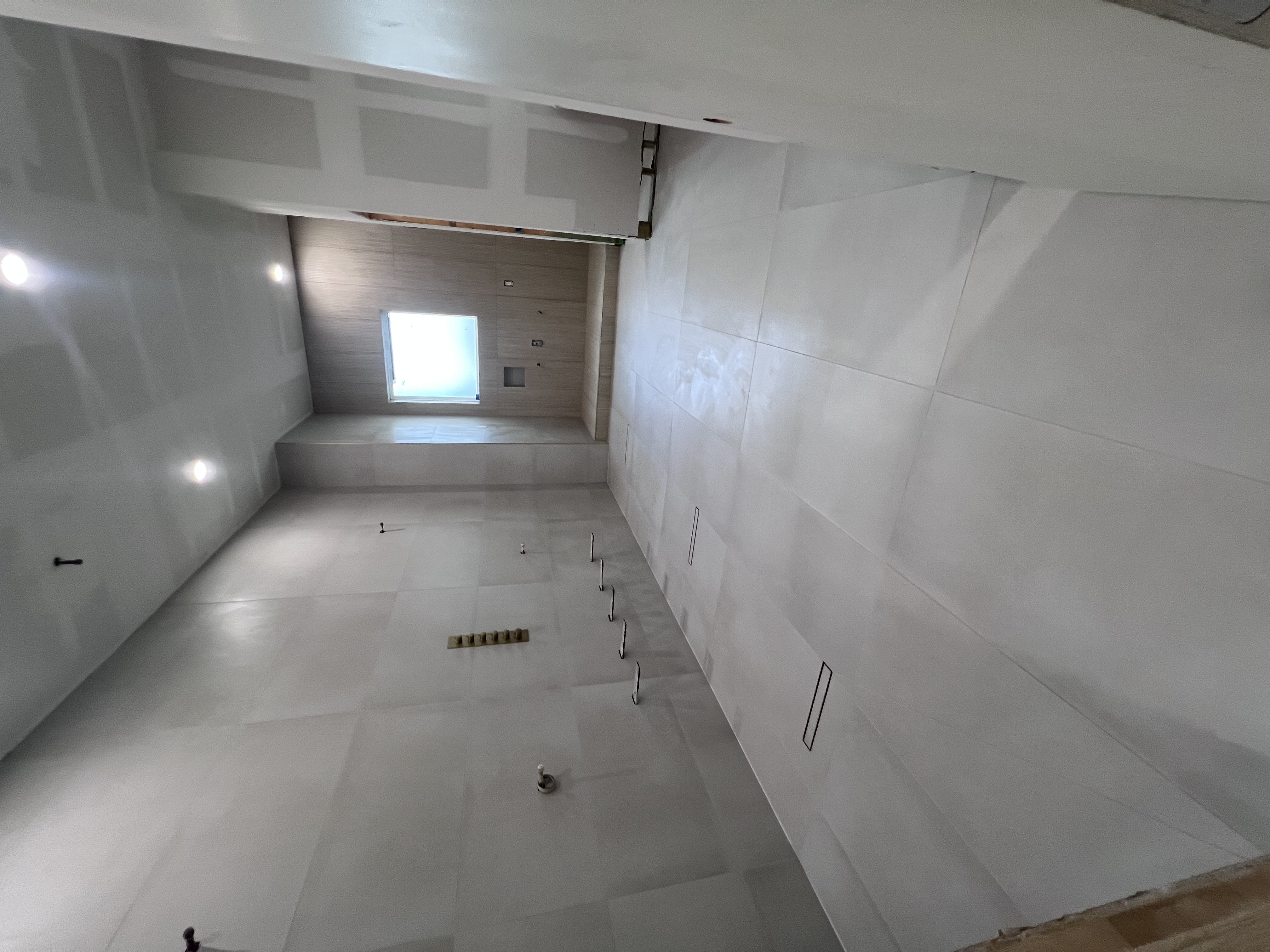 Oversized Master Shower Installation