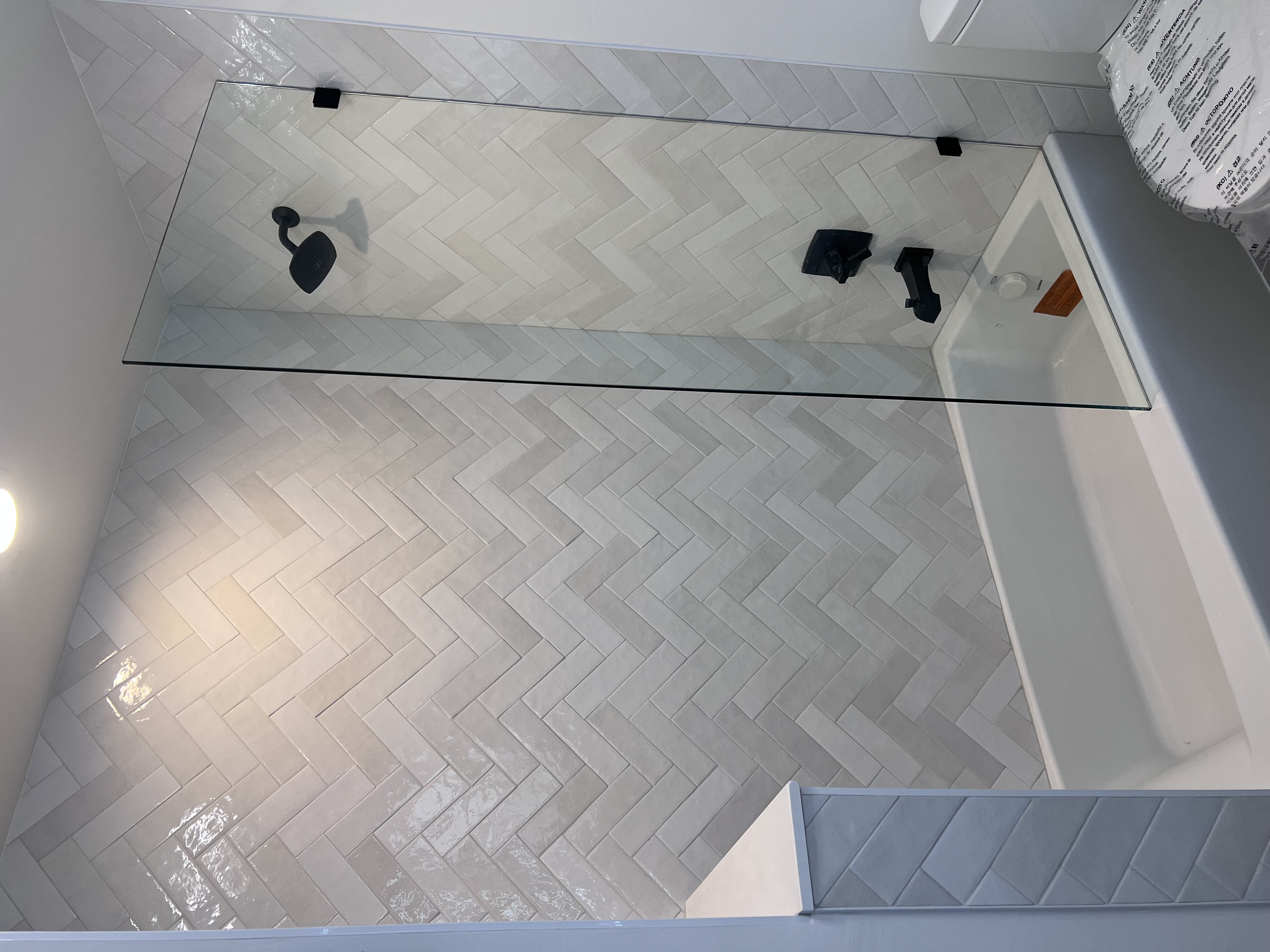Herringbone Tub Surround Installation