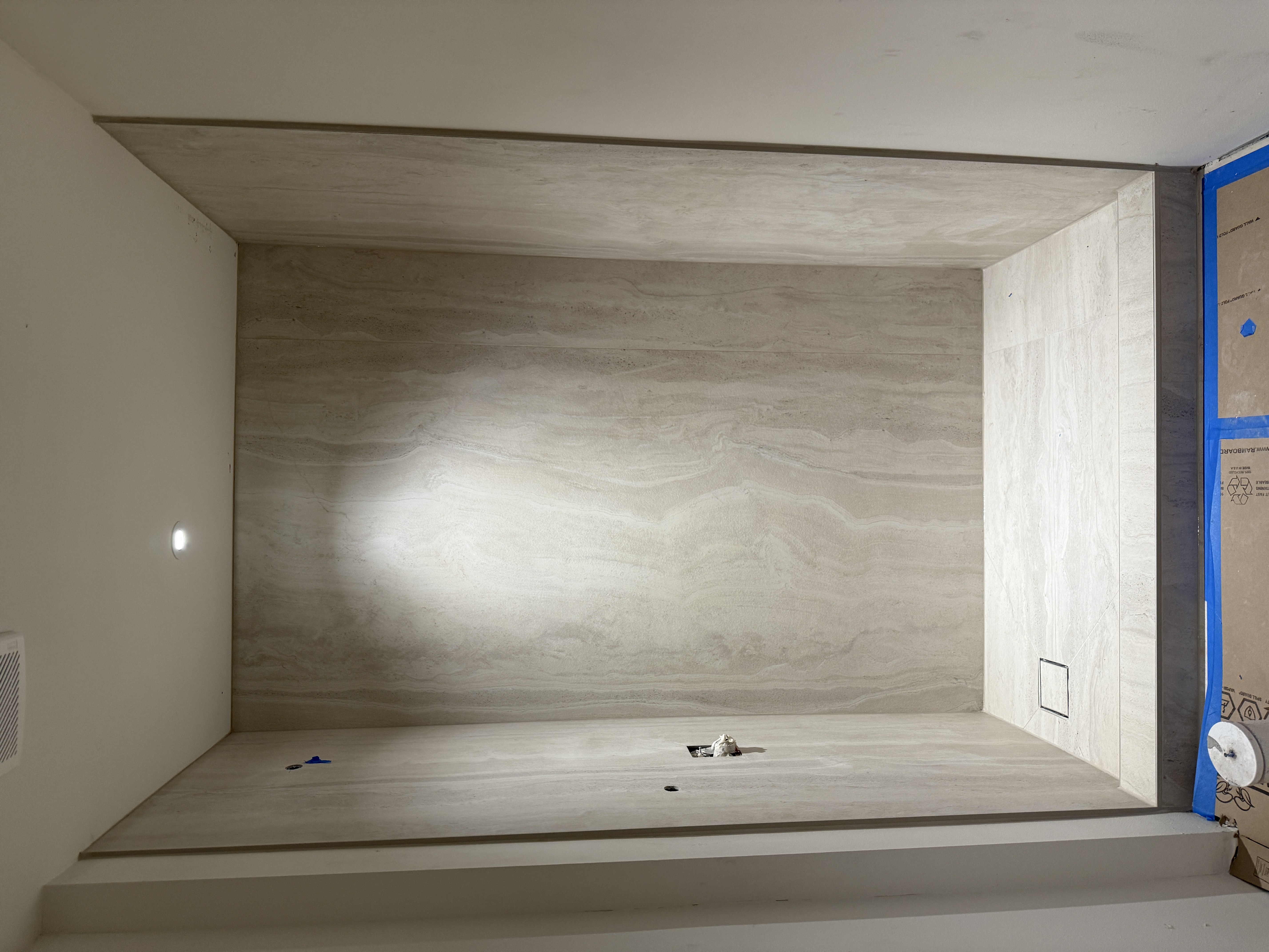 Stone-Look Shower Installation