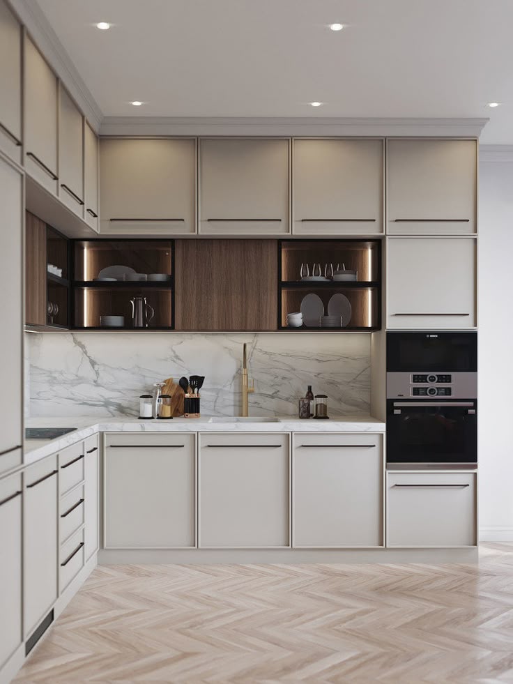 marble tile kitchen backsplash