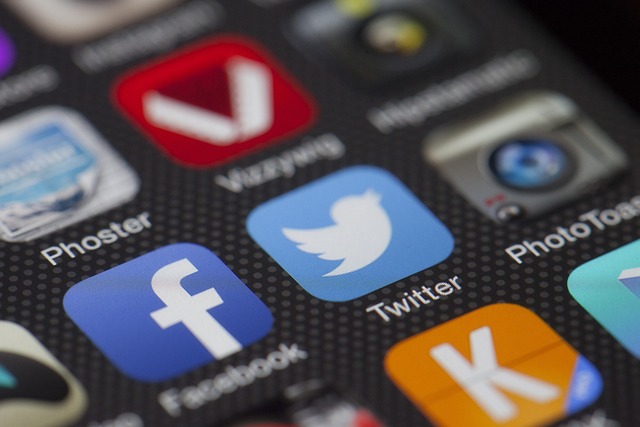 Social media apps on a smartphone Social media apps on a smartphone