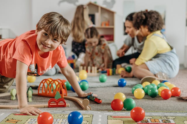 Children playing at preschool Children playing at preschool
