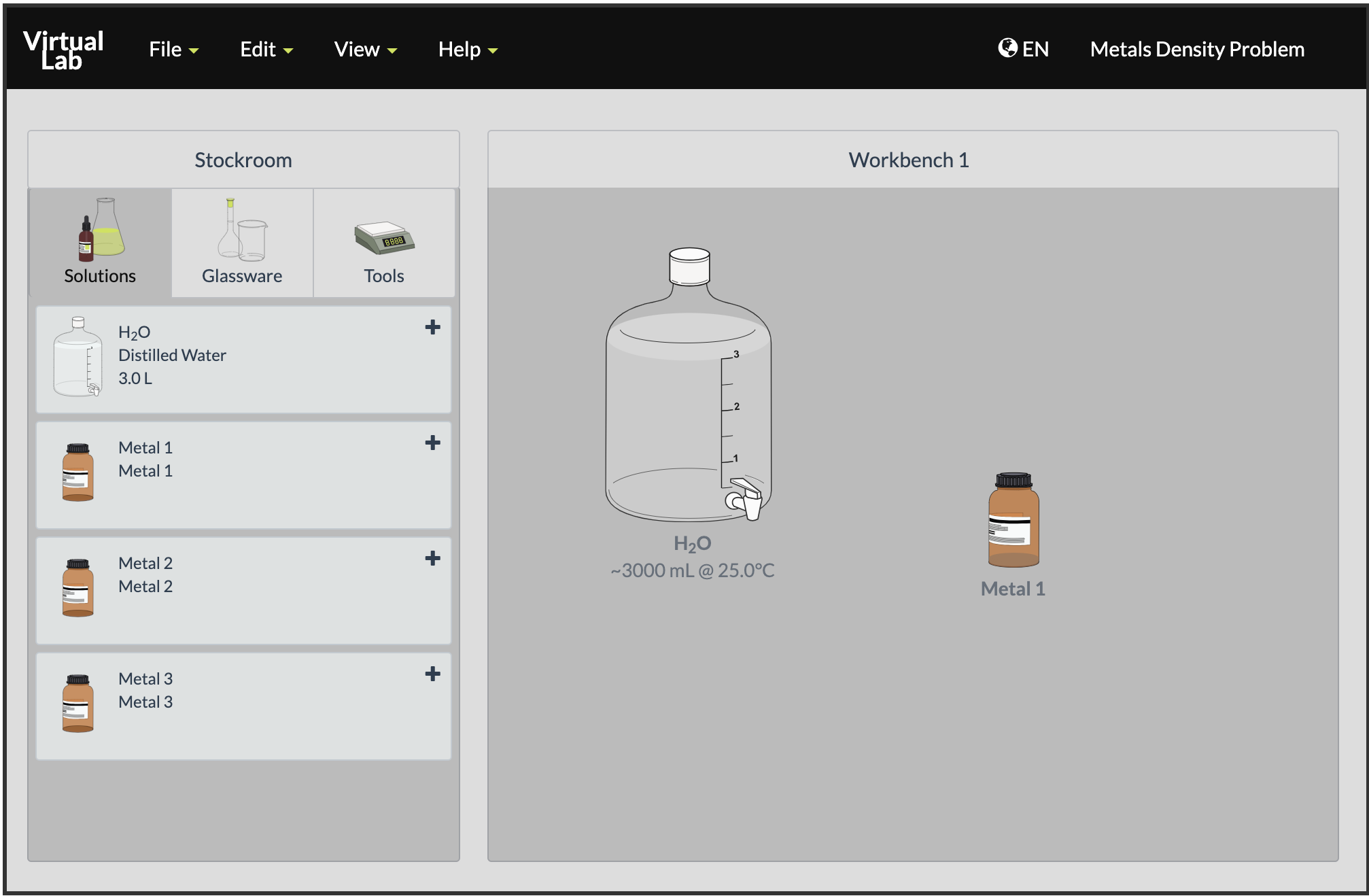 ChemCollective Virtual Density Lab