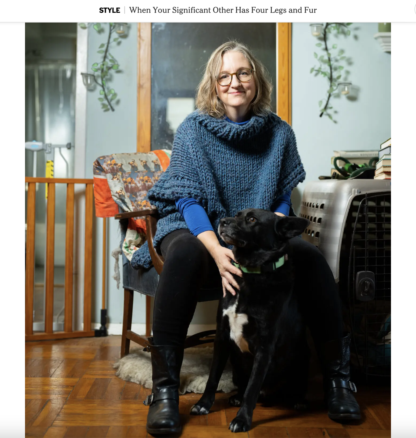 Kizz Robinson, dog trainer, in her home with her dog, Watson. 