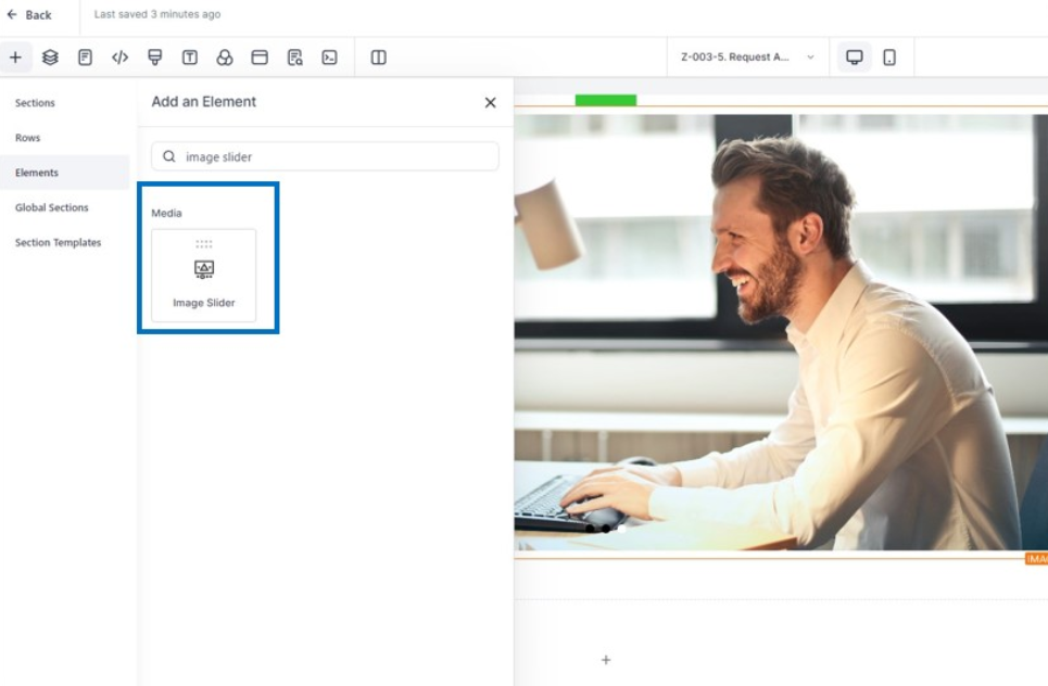 navigating to the image slider navigating to the image slider