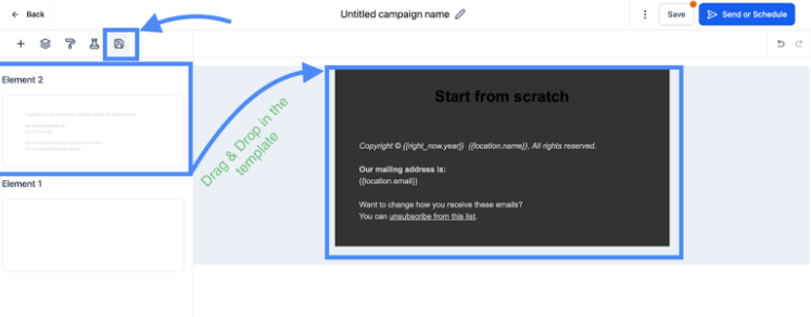 Drag and Drop Saved Sections for Efficiency Drag and Drop Saved Sections for Efficiency