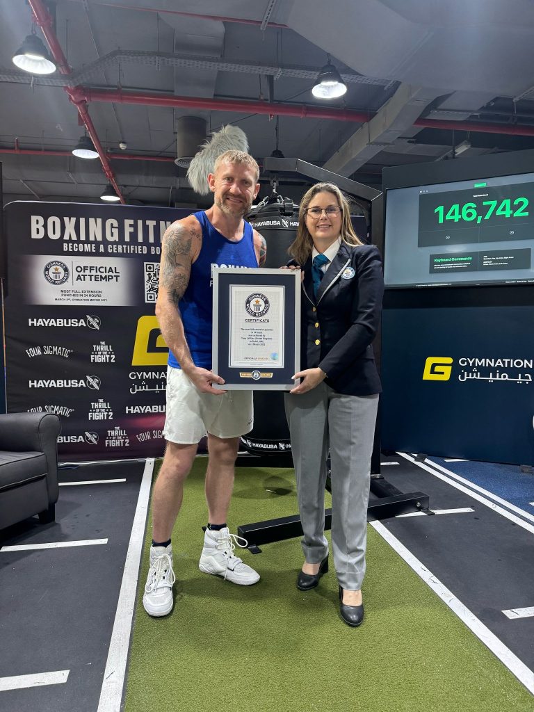World Record most boxing punches tony jefferies