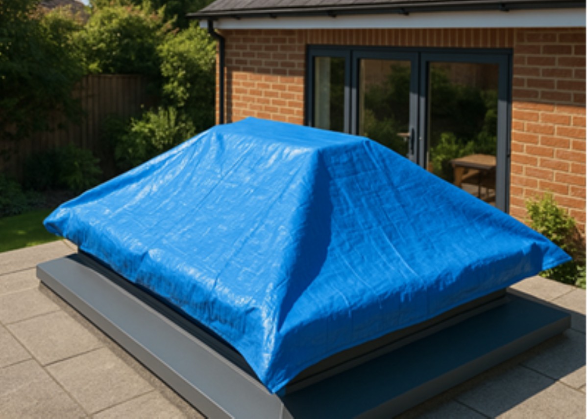 Tarpaulin Over Your Roof Lantern Will Offer Temporary Relief in a Heatwave
