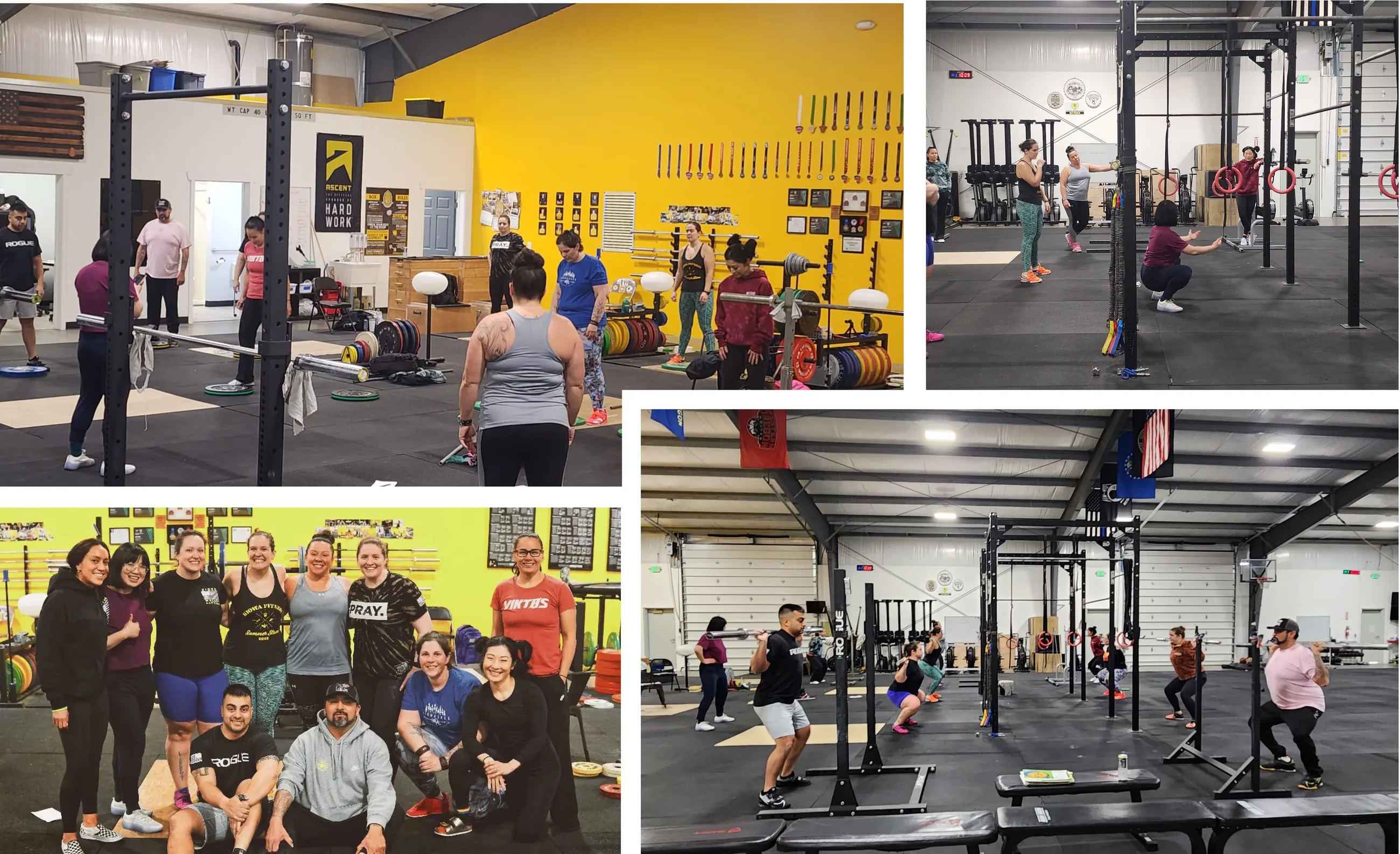 Weightlifting and strength training sessions at a U.S. gym, featuring group coaching, barbell exercises, and fitness community engagement. Weightlifting and strength training sessions at a U.S. gym, featuring group coaching, barbell exercises, and fitness community engagement.