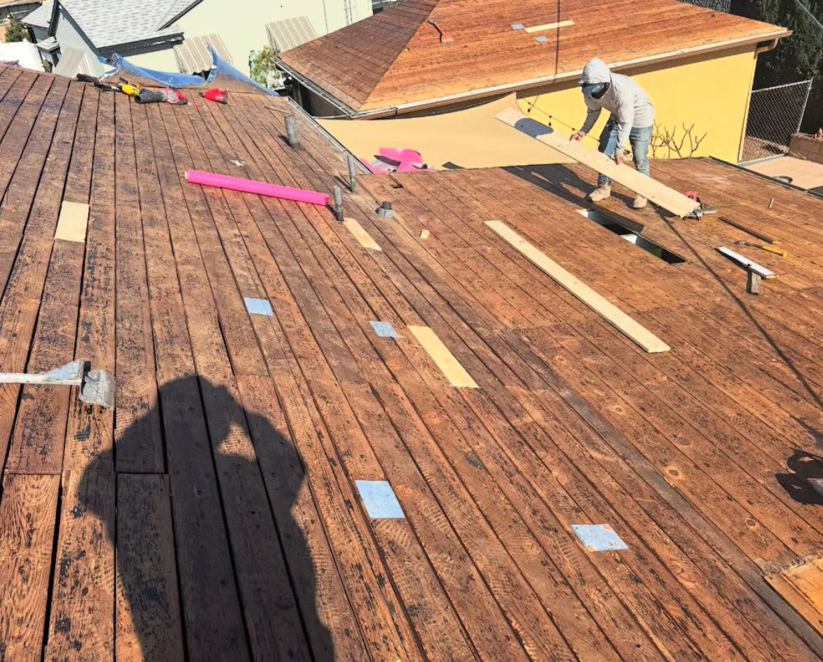New roof installation