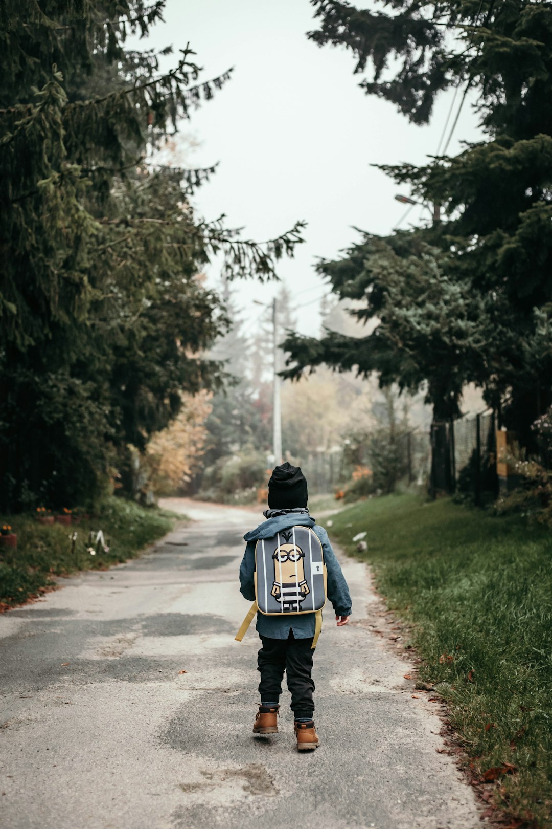 boy with backpack