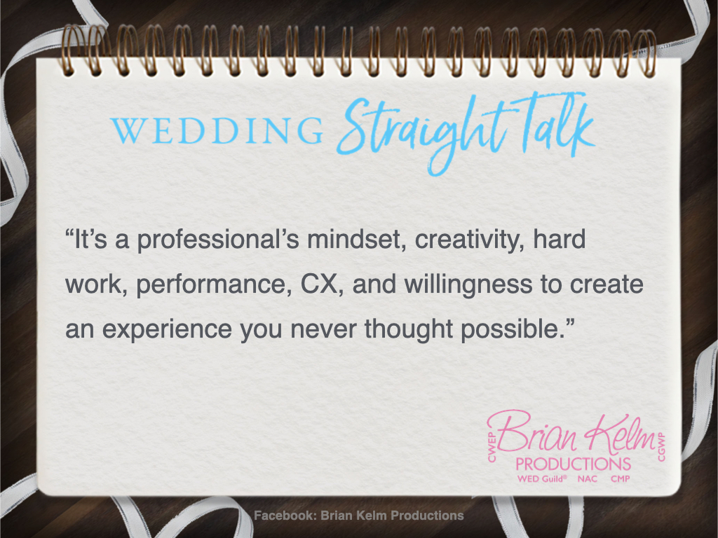 wedding straight talk, real world wedding messages, no nonsense wedding ideas, wedding thoughts, wedding authenticity, wedding integrity, brian kelm, brian kelm productions, brian kelm wedding mc, brian kelm wedding planner, brian kelm master wedding event planner, its not the tools, wedding tools, wedding gear