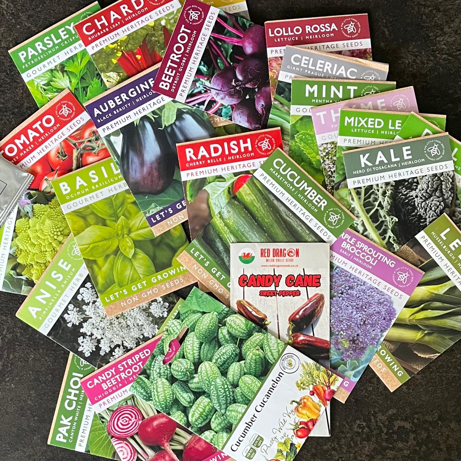 packets of seeds for the garden