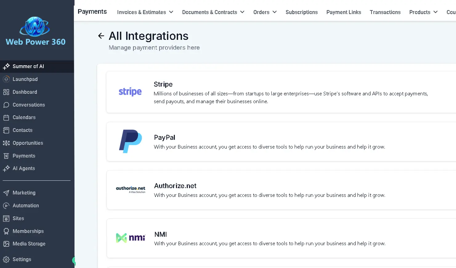 Payments & Analytics