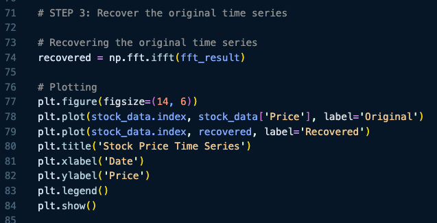 Recover Time Series