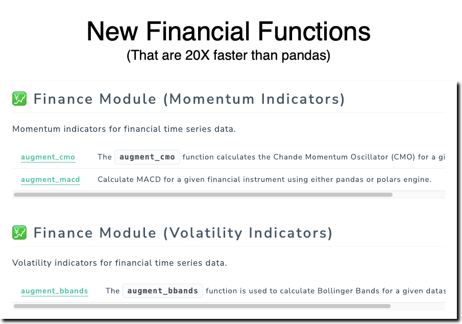 3 New Functions for Fast and Scalable Financial Analysis