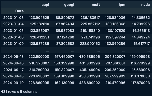 Daily Stock Prices