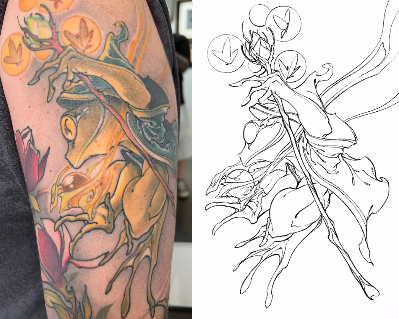 Corey Bernhardt wizard from sketch and tattoo Corey Bernhardt wizard from sketch and tattoo