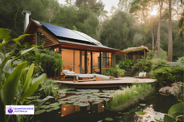 Concept image of off-grid meditation home for conscious Gen-Z entrepreneurs Concept image of off-grid meditation home for conscious Gen-Z entrepreneurs
