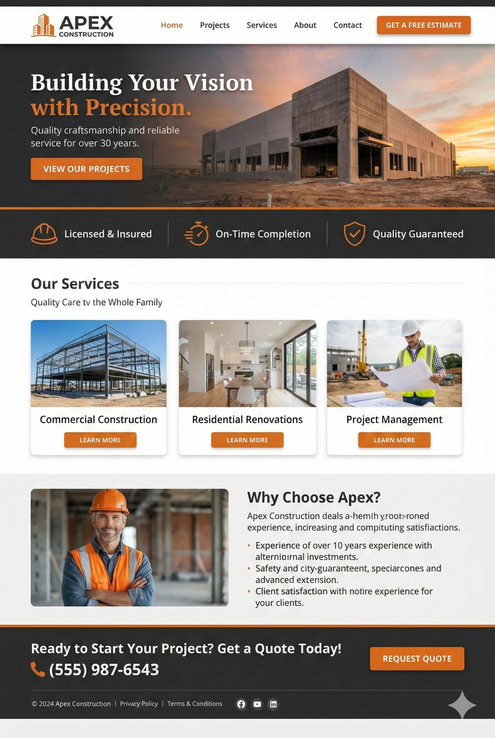 Construction Website Example