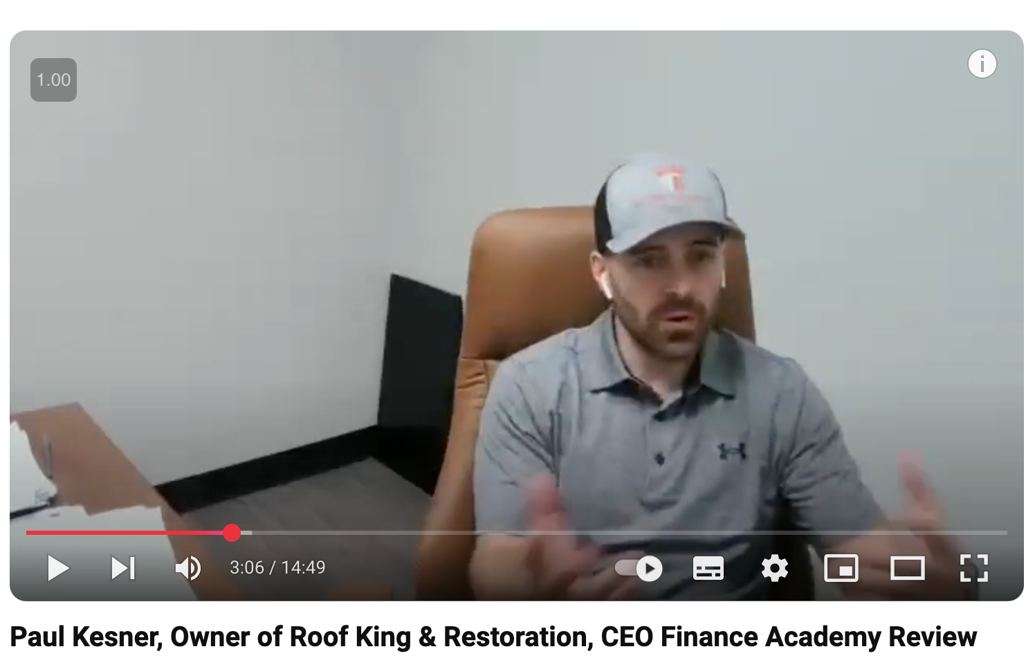 Paul Kesnar Roofing Company CEO Finance Academy Paul Kesnar Roofing Company CEO Finance Academy