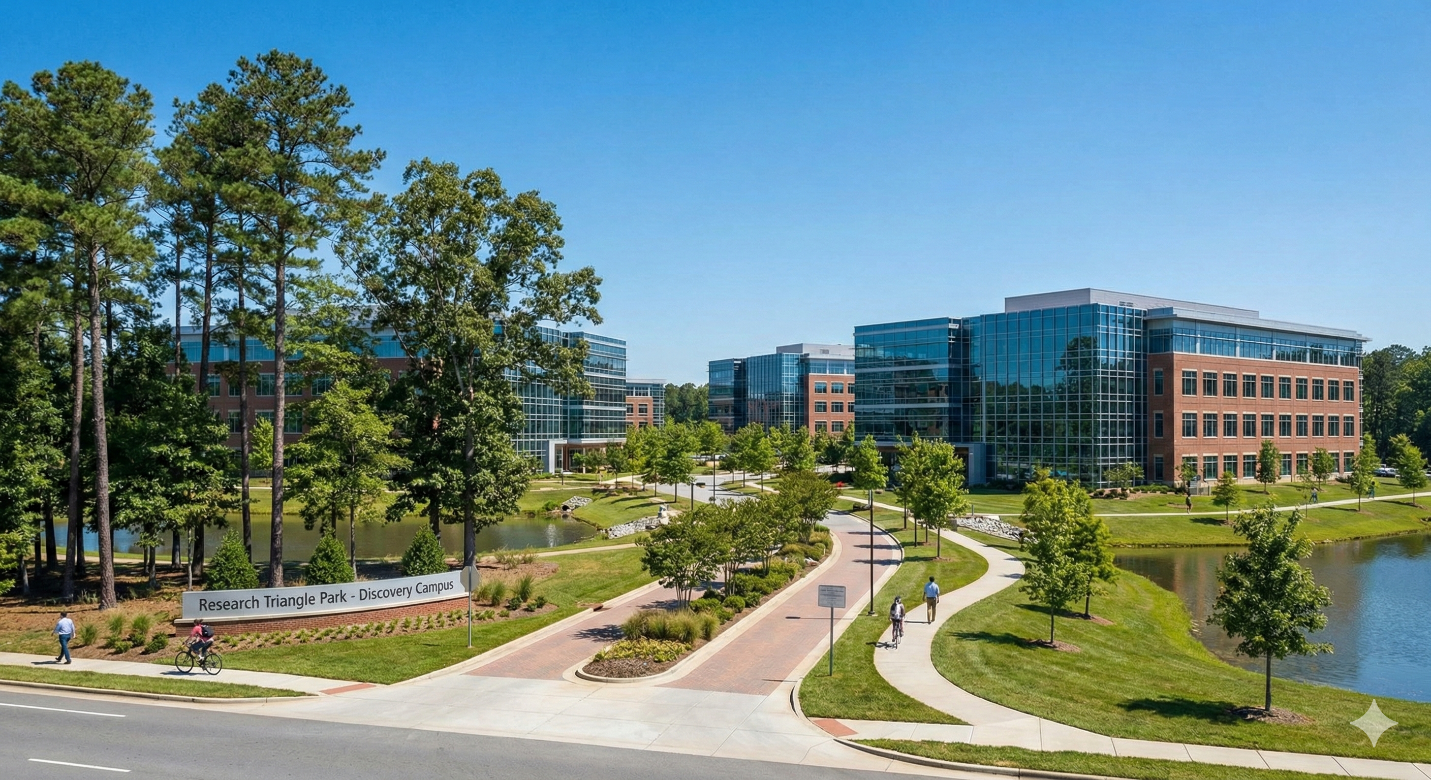 Office buildings at Research Triangle Park in North Carolina.”