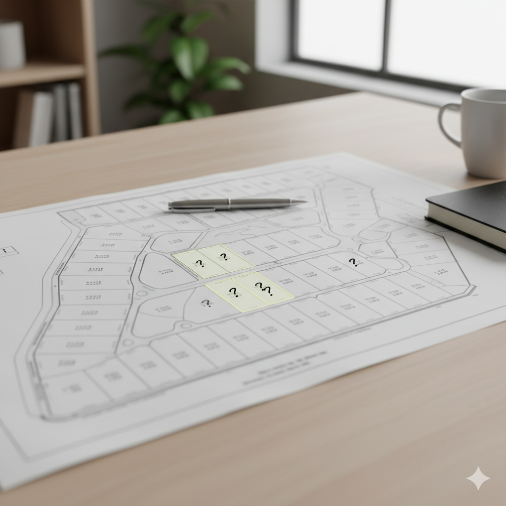 New construction lot map showing how lot premiums may offer flexibility depending on timing and inventory.