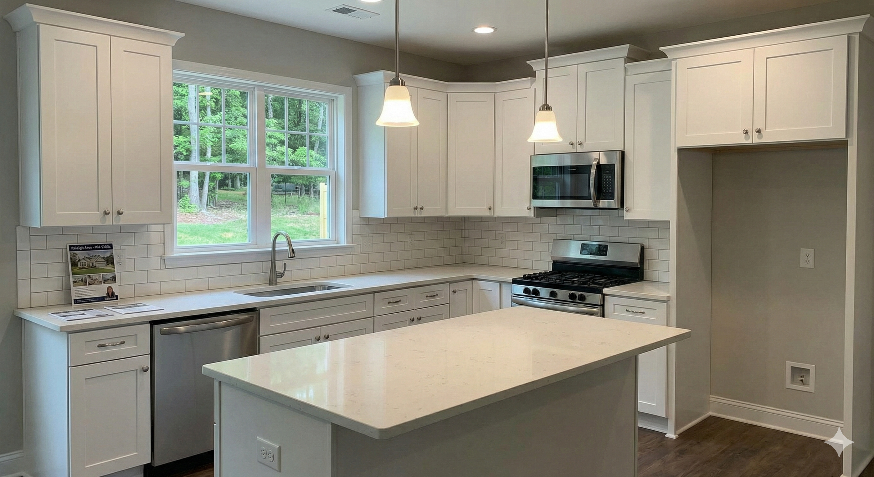 Updated kitchen in a $395,000 home in the Raleigh Triangle.