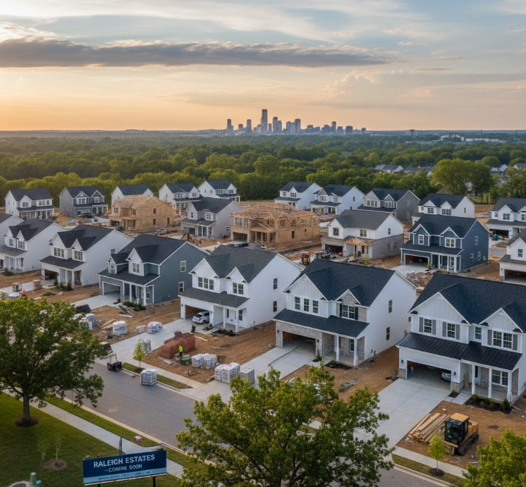 New construction homes being built in Raleigh, NC New construction homes being built in Raleigh, NC