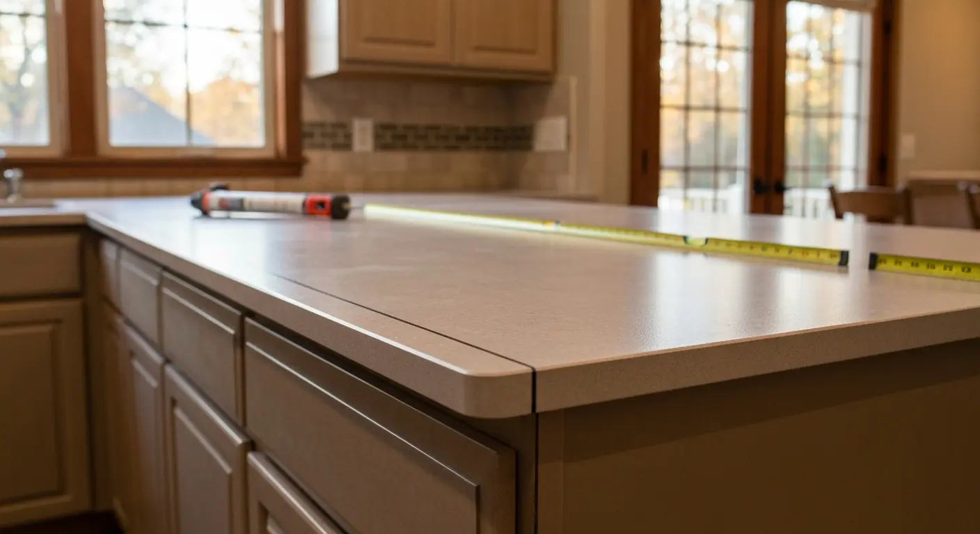 Laminate countertop installation