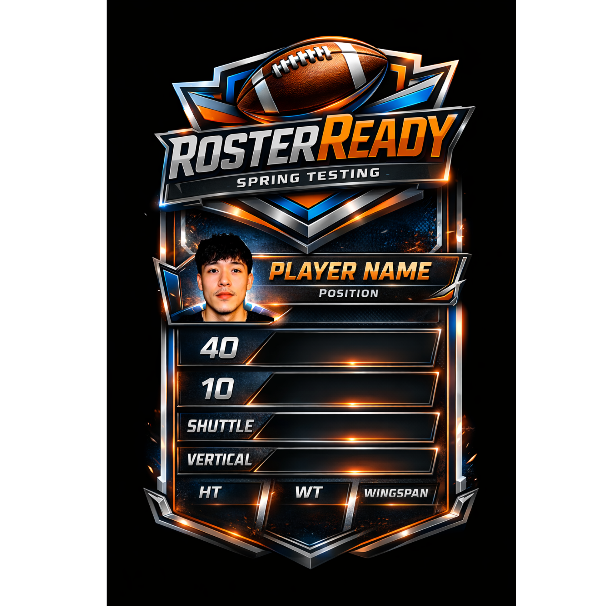 RosterReady Spring Testing Player Card