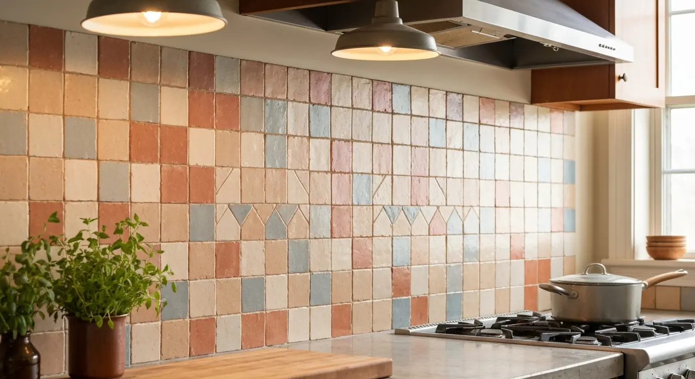 Handmade zellige backsplash tiles
