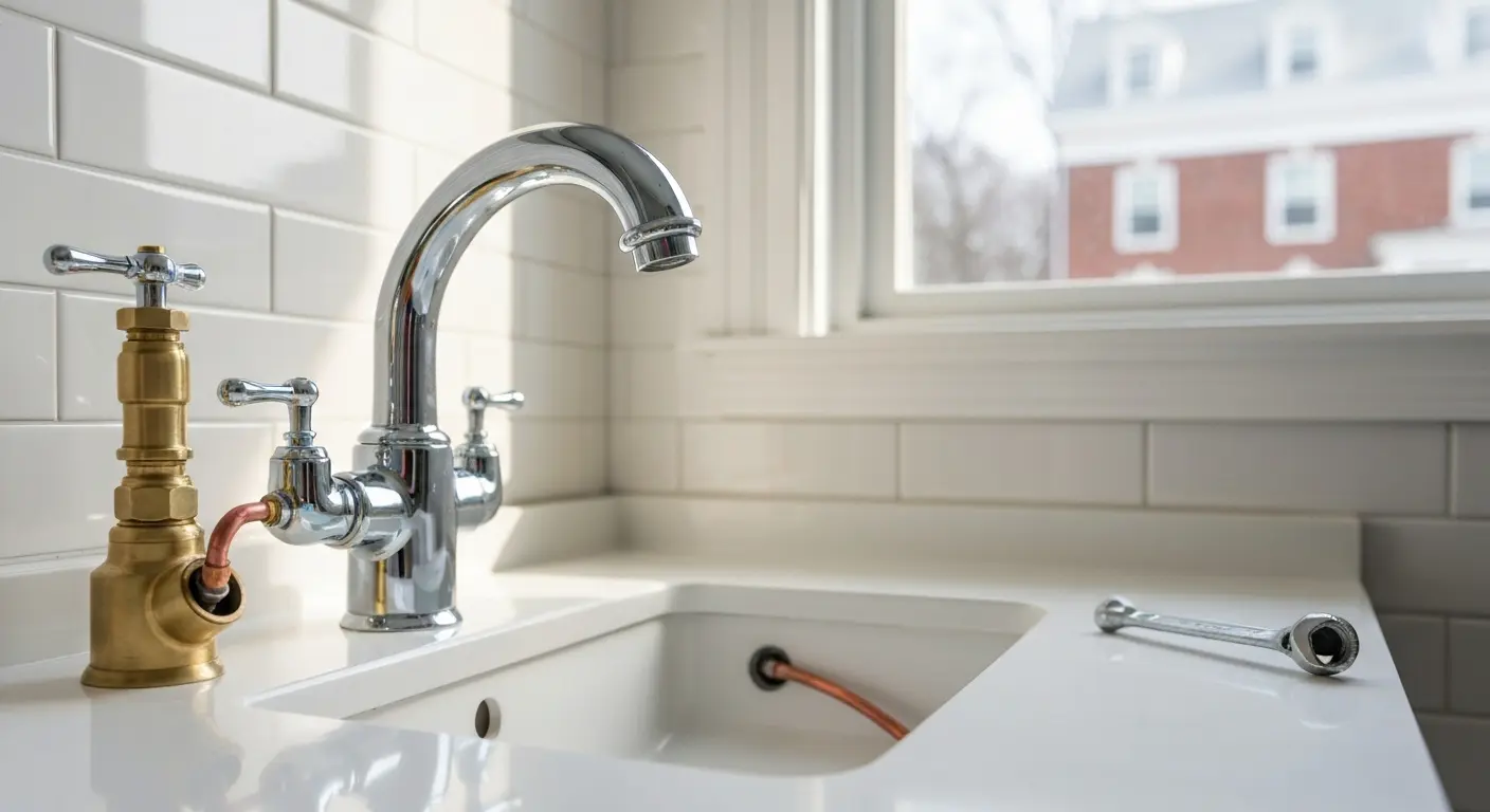 Faucet installation detail