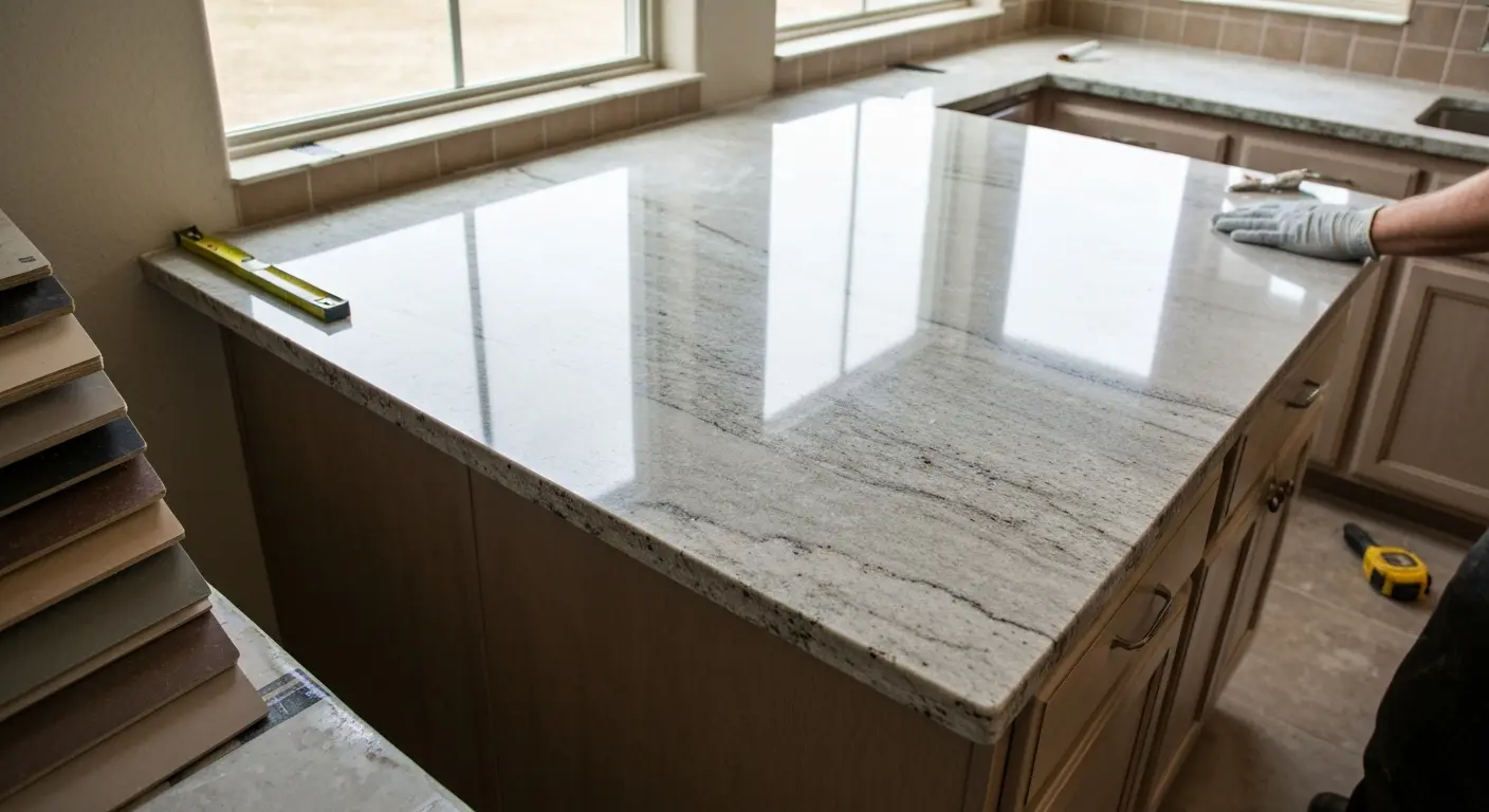 Kitchen countertop installation