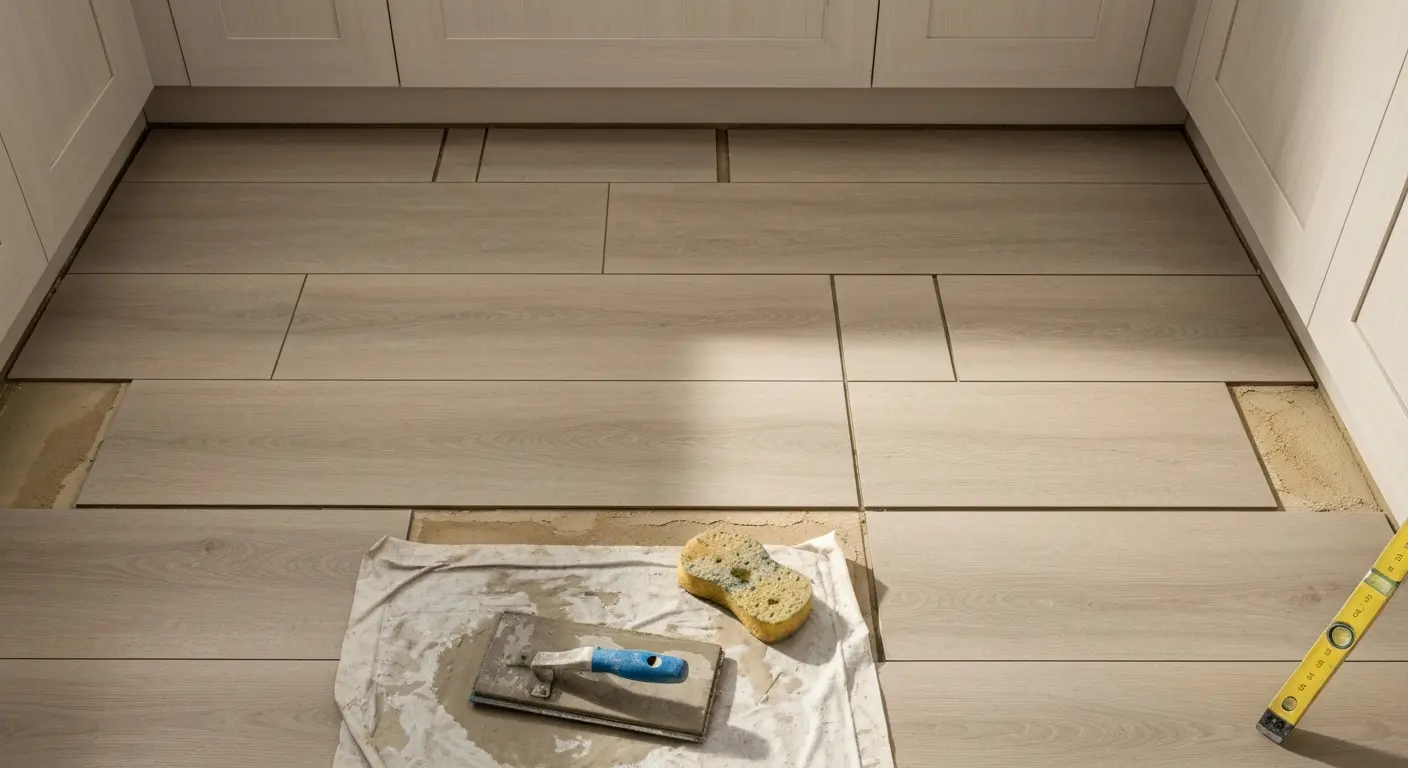 Kitchen floor installation