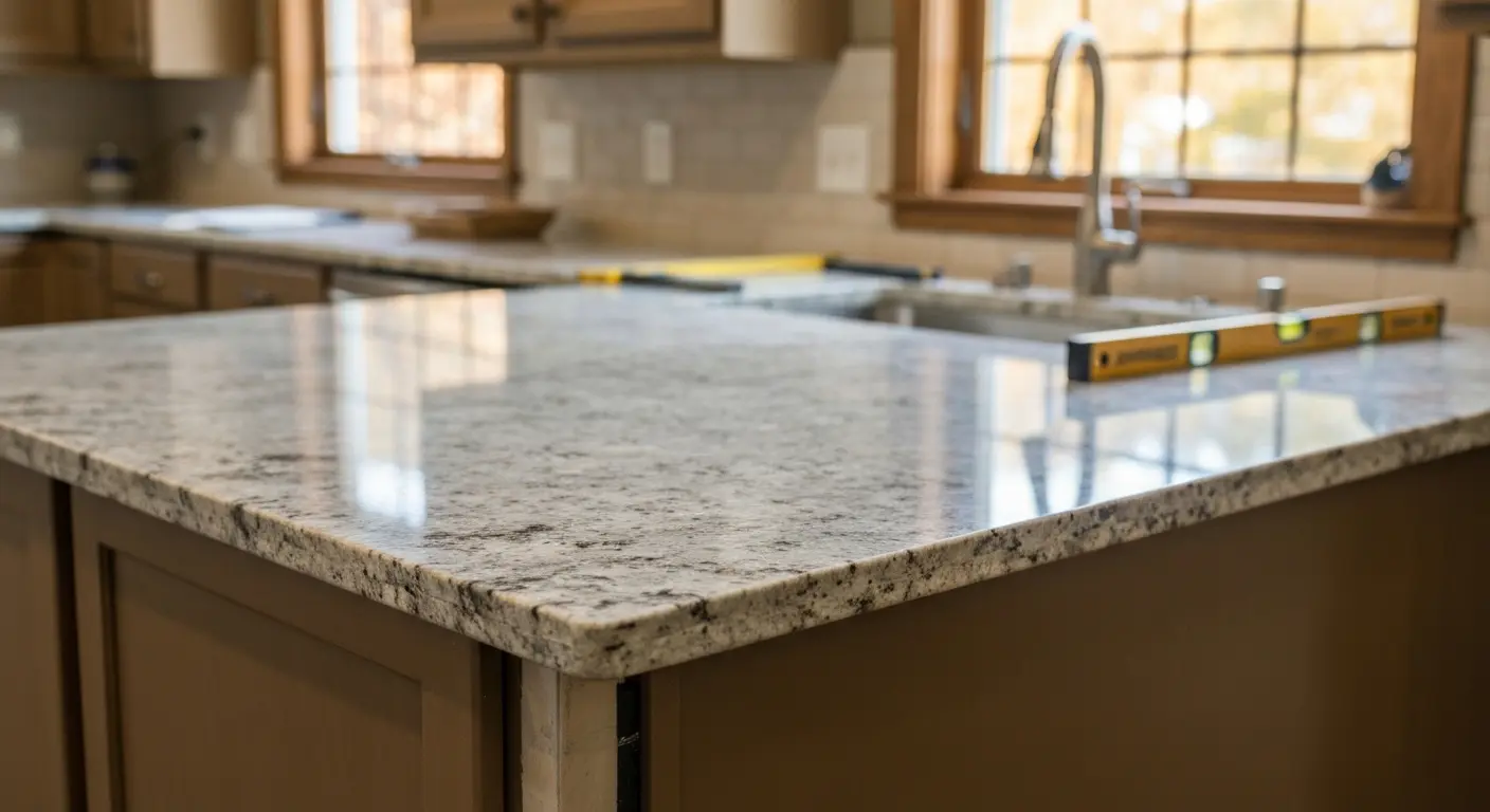 Kitchen countertop installation project