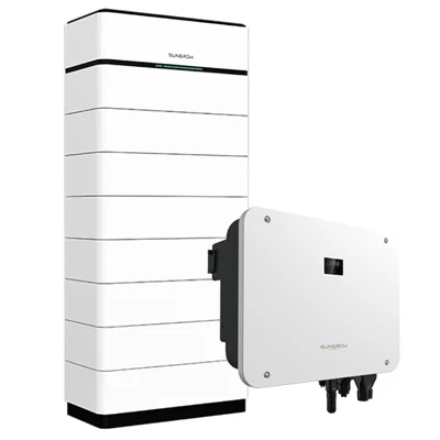 Commercial Sungrow hybrid inverter with lithium battery cabinet